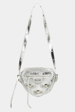 Fame PU Leather Triangle Crossbody Bag - Teresa's Fashionista LLC