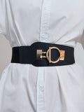 PU Elastic Wide Belt with Alloy Buckle-Teresa's Fashionista LLC
