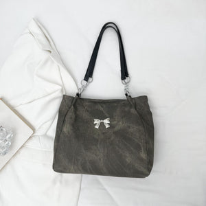 Bow Polyester Medium Tote Bag-Teresa's Fashionista LLC