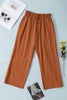 Drawstring Paperbag Waist Wide Leg Pants-Teresa's Fashionista LLC