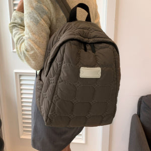 Quilted Polyester Backpack Bag-Teresa's Fashionista LLC
