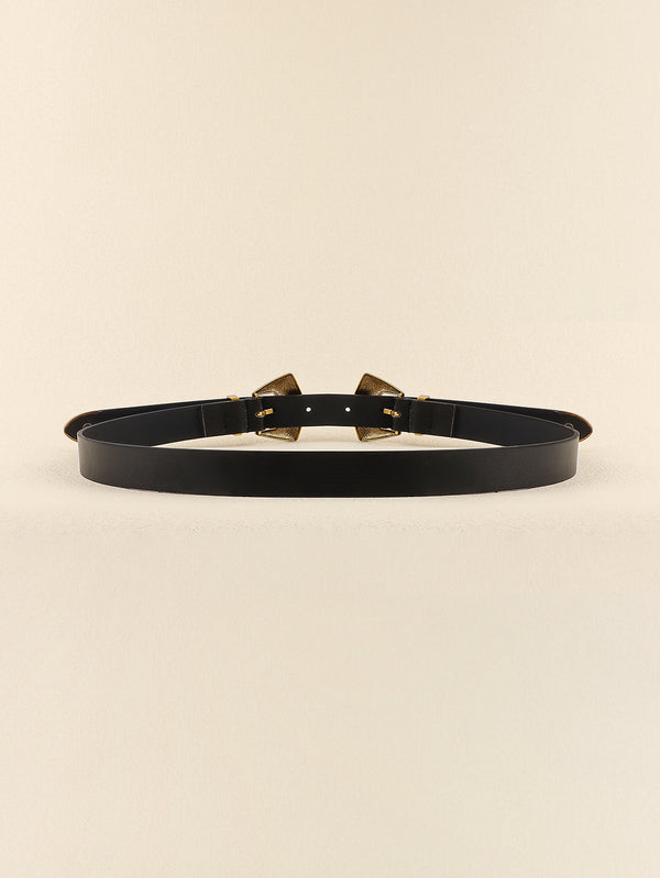 Double Buckle PU Leather Belt-Teresa's Fashionista LLC
