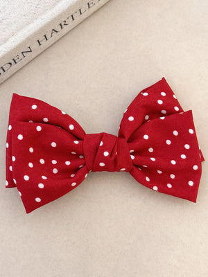 2-Piece Polka Dot Bow Hair Clip - Teresa's Fashionista LLC