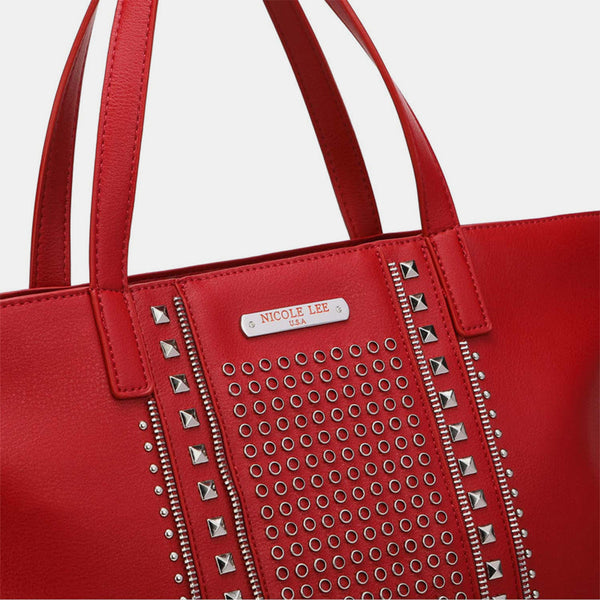 Nicole Lee USA Studded Large Tote Bag-Teresa's Fashionista LLC