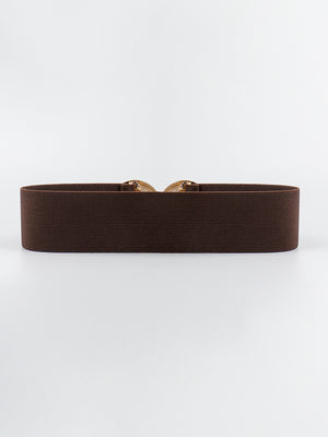 Geometric Buckle Elastic Wide Belt-Teresa's Fashionista LLC