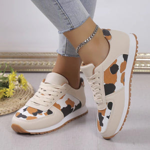 Tied Printed PU Leather Athletic-Teresa's Fashionista LLC