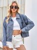 Studded Long Sleeve Denim Jacket-Teresa's Fashionista LLC