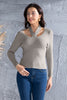 Halter Neck Long Sleeve Sweater-Teresa's Fashionista LLC
