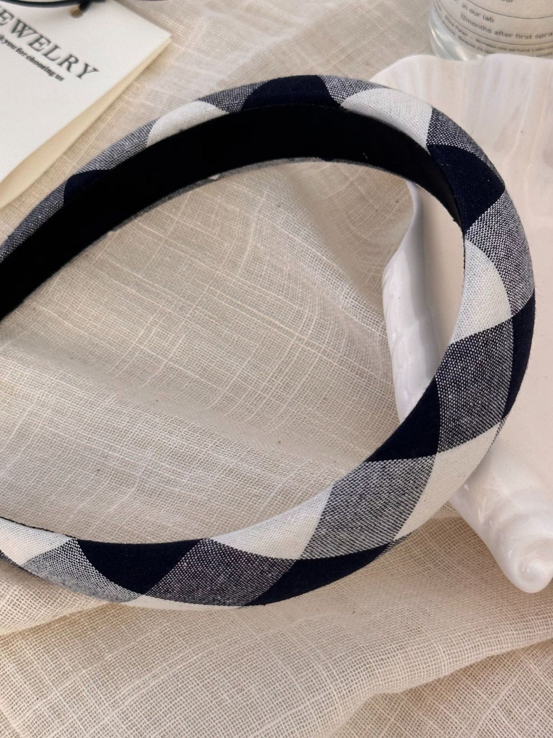 Polyester Plaid Wide Headband - Teresa's Fashionista LLC