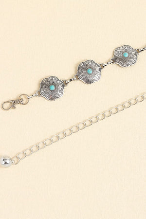 Vintage Turquoise Alloy Belt-Teresa's Fashionista LLC