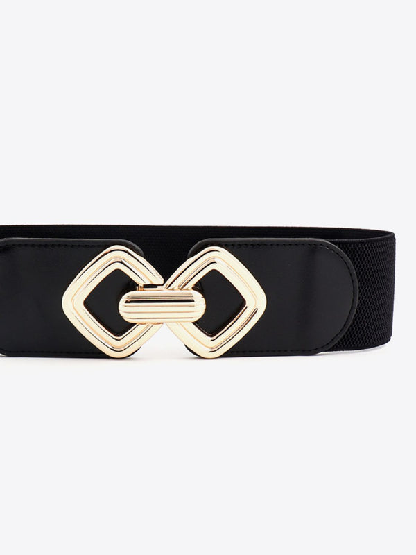 Geometric Buckle Elastic Wide Belt-Teresa's Fashionista LLC