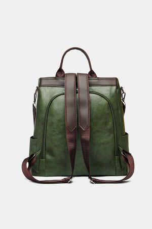 PU Leather Large Backpack Bag-Teresa's Fashionista LLC