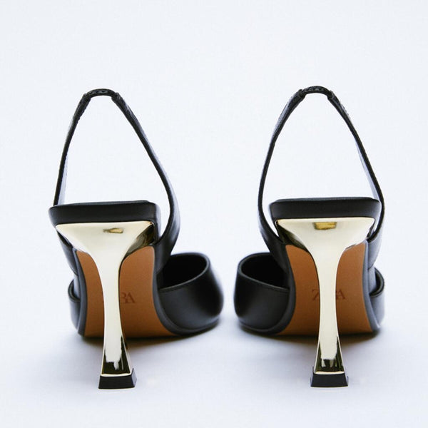 PU Leather Point Toe Stiletto Heel Pumps-Teresa's Fashionista LLC