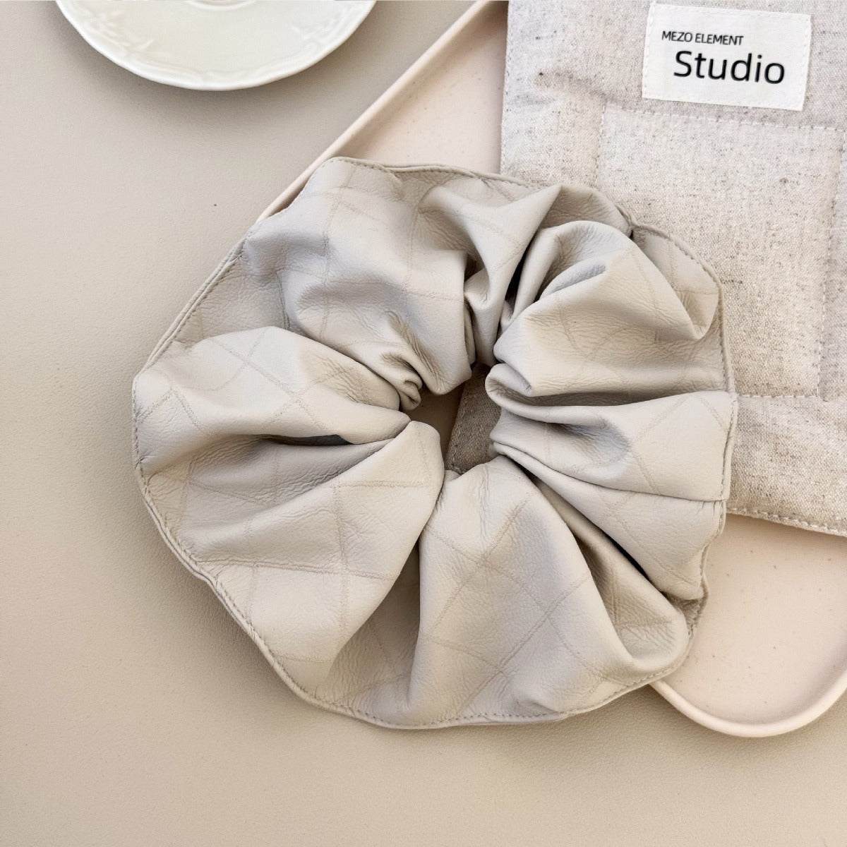 3-Piece PU Leather Elastic Hair Scrunchy - Teresa's Fashionista LLC