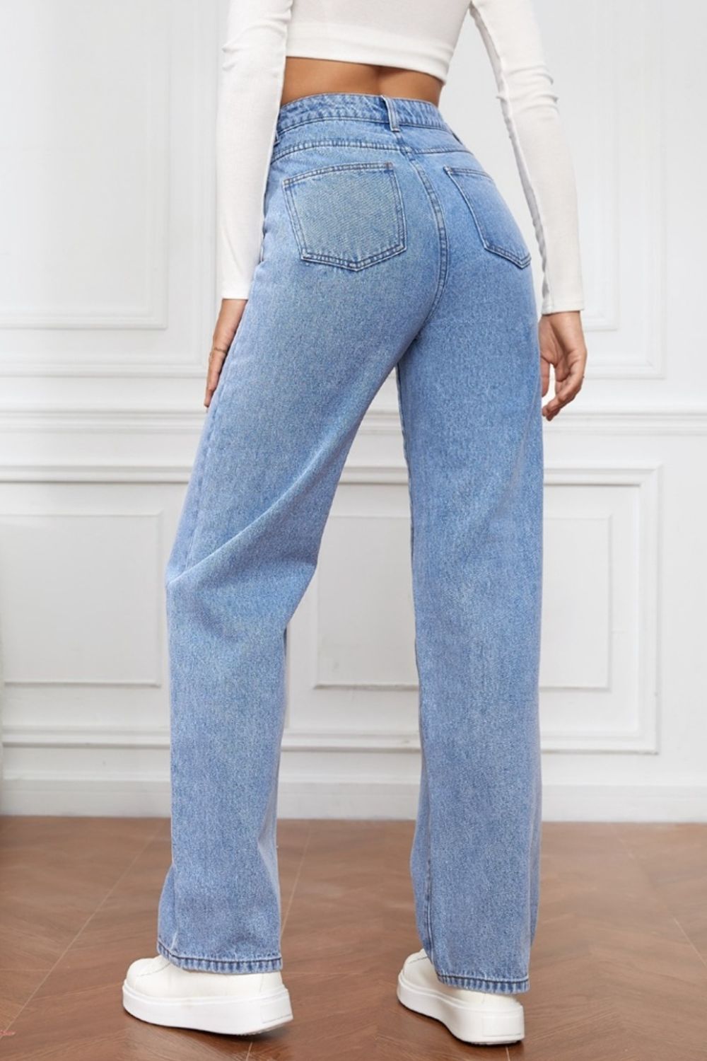 High Waist Straight Jeans - Teresa's Fashionista LLC