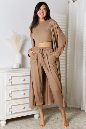 Tank, Pants, and Cardigan Set with Pockets-Teresa's Fashionista LLC