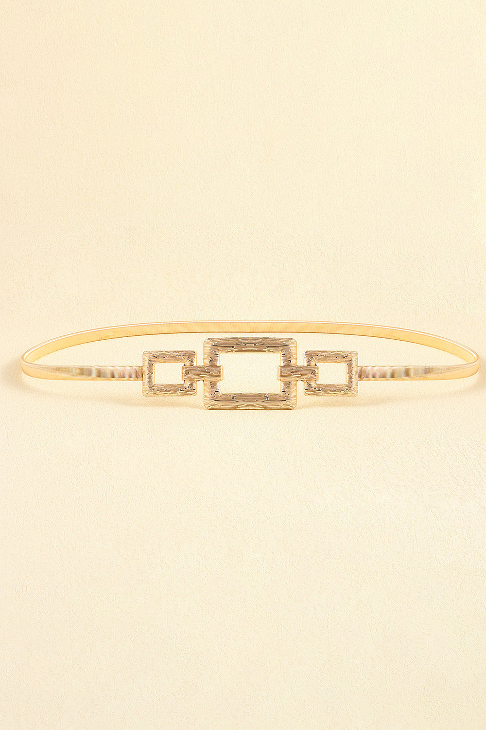Square Shape Zinc Alloy Buckle Iron Belt-Teresa's Fashionista LLC