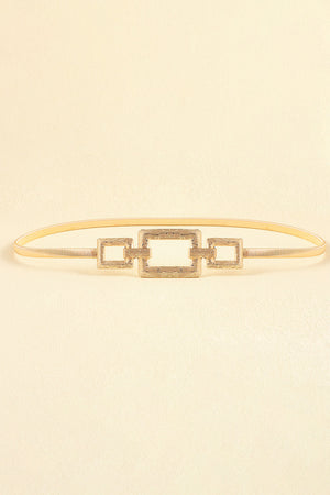 Square Shape Zinc Alloy Buckle Iron Belt-Teresa's Fashionista LLC