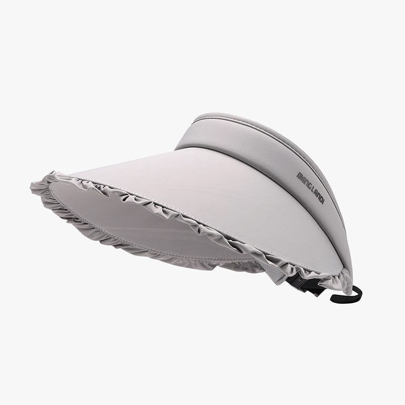 Frill Adjustable Ice Silk Sun Hat-Teresa's Fashionista LLC