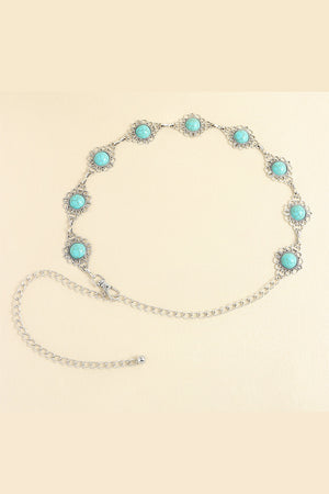 Vintage Turquoise Alloy Belt-Teresa's Fashionista LLC