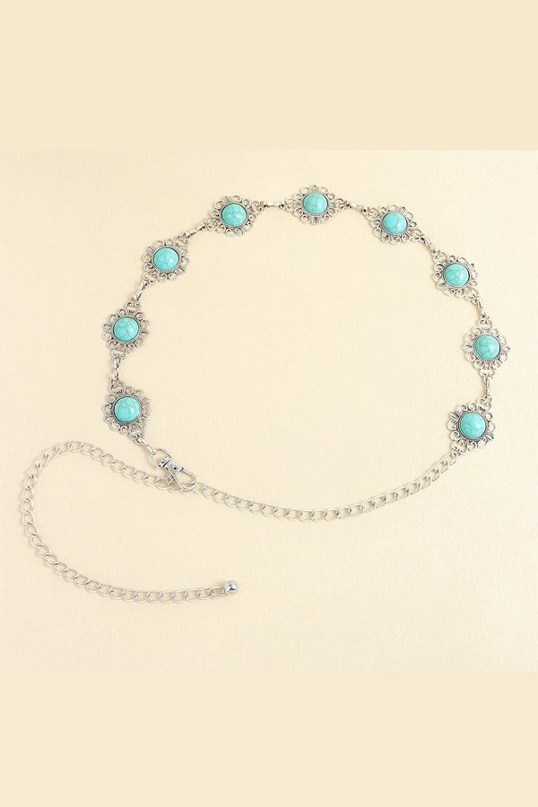 Vintage Turquoise Alloy Belt-Teresa's Fashionista LLC