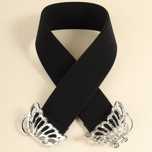Butterfly Alloy Buckle Elastic Belt-Teresa's Fashionista LLC