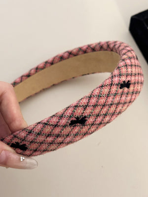 Plaid Bow Wide Headband - Teresa's Fashionista LLC