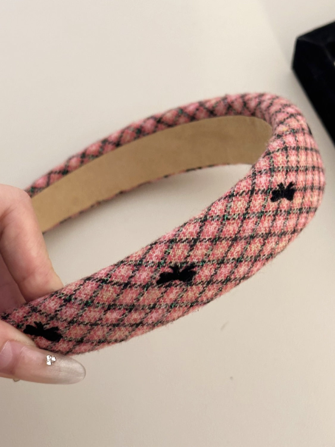 Plaid Bow Wide Headband - Teresa's Fashionista LLC