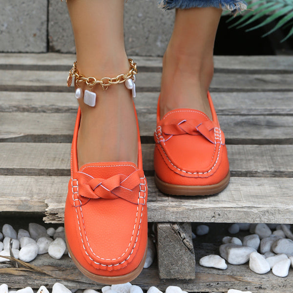 Weave Wedge Heeled Loafers-Teresa's Fashionista LLC