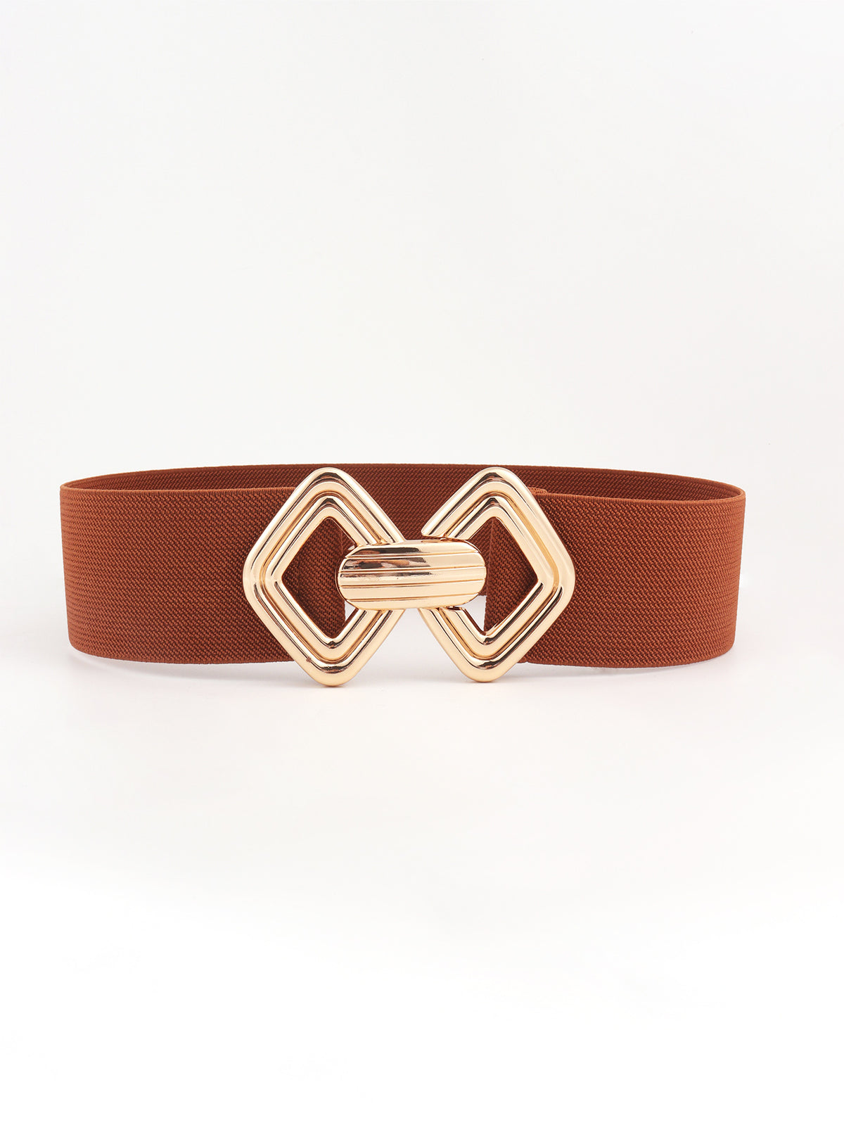 Geometric Buckle Elastic Wide Belt-Teresa&#39;s Fashionista LLC