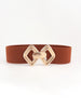 Geometric Buckle Elastic Wide Belt-Teresa's Fashionista LLC