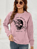 Skull Graphic Dropped Shoulder Sweatshirt - Teresa's Fashionista LLC