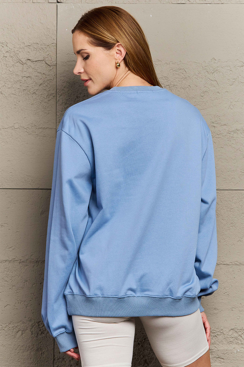 Simply Love Full Size Graphic Dropped Shoulder Sweatshirt - Teresa's Fashionista LLC