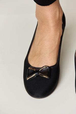 Forever Link Metal Buckle Flat Loafers-Teresa's Fashionista LLC