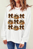Pumpkin & Bow Graphic Long Sleeve Sweatshirt - Teresa's Fashionista LLC