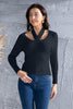 Halter Neck Long Sleeve Sweater-Teresa's Fashionista LLC