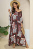 Printed V-Neck Split Maxi Dress-Teresa's Fashionista LLC