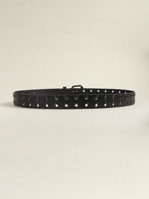 Grommet PU Leather Belt-Teresa's Fashionista LLC