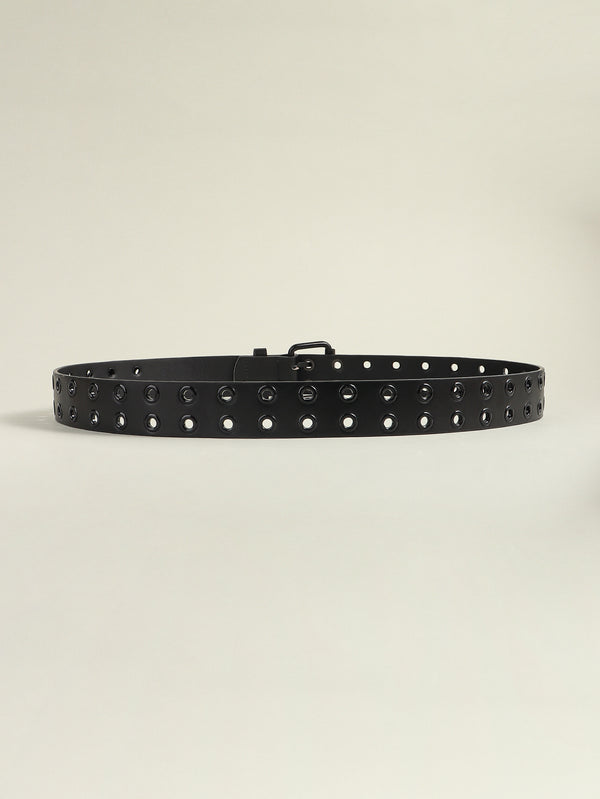 Grommet PU Leather Belt-Teresa's Fashionista LLC