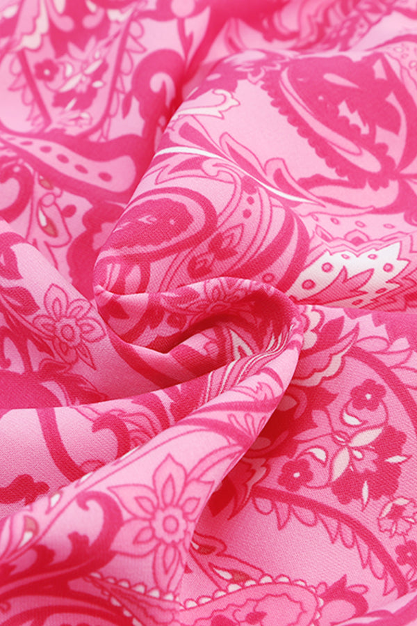 Paisley Print Flounce Sleeve Maxi Dress-Teresa's Fashionista LLC