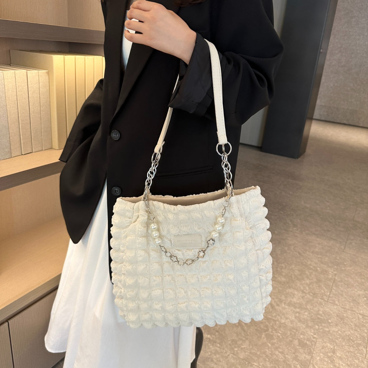 Cloud Puffy Polyester Tote Bag-Teresa&#39;s Fashionista LLC