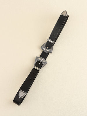 Double Buckle PU Leather Belt-Teresa's Fashionista LLC