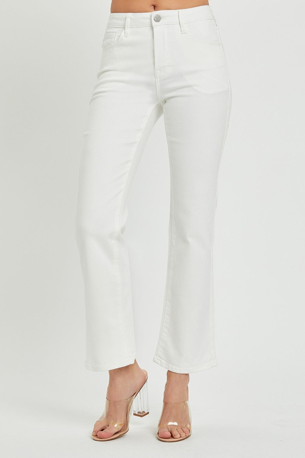 RISEN Full Size Mid Rise Bootcut Jeans with Pockets - Teresa's Fashionista LLC