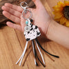 Turquoise Fringe Detail Key Chain-Teresa's Fashionista LLC