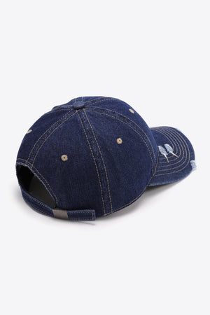 Distressed Adjustable Baseball Cap-Teresa's Fashionista LLC