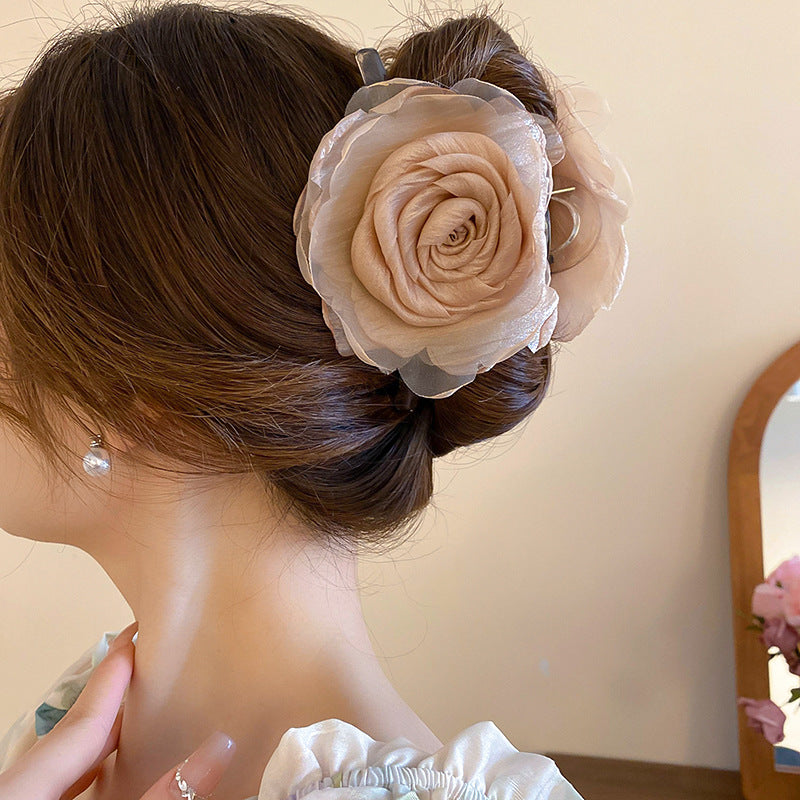 Flower Acrylic Hair Claw Clip - Teresa's Fashionista LLC