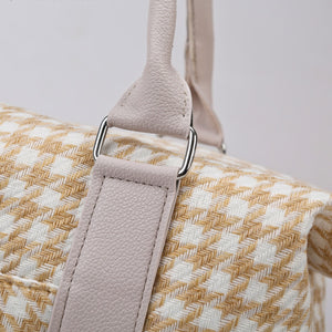 Houndstooth Canvas Travel Bag-Teresa's Fashionista LLC