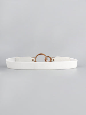 Double Ring Buckle Elastic PU Belt-Teresa's Fashionista LLC
