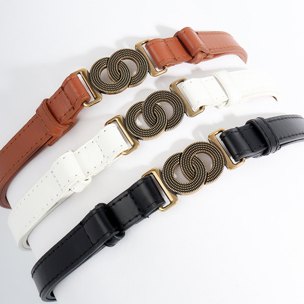 Alloy Buckle PU Belt-Teresa's Fashionista LLC