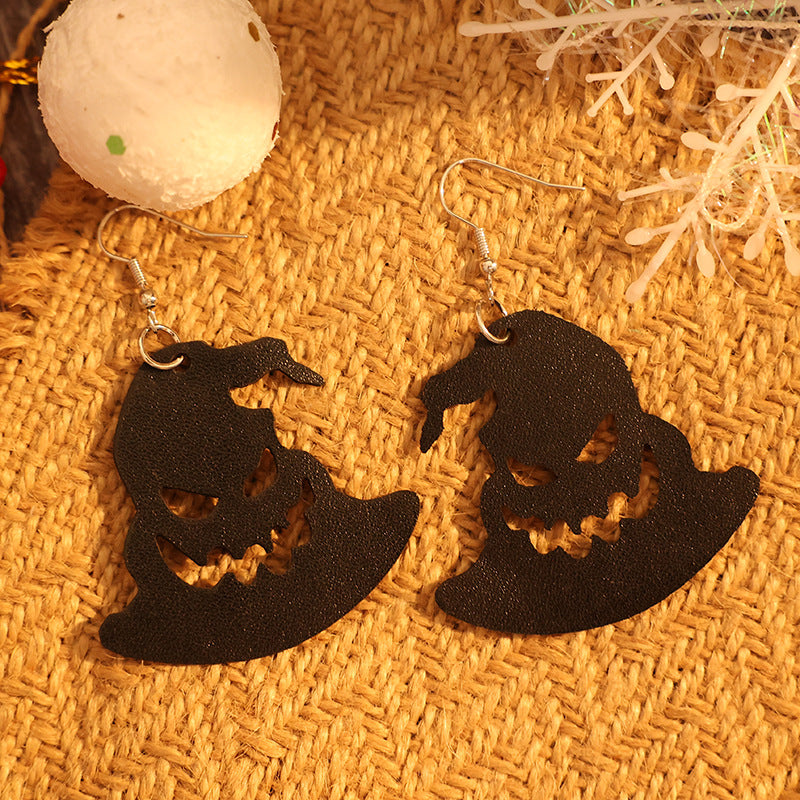 PU Leather Hat Shape Earrings - Teresa's Fashionista LLC